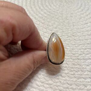 Natural SARDONYX Handmade Sterling 925 Ring Size 6.75 #421D